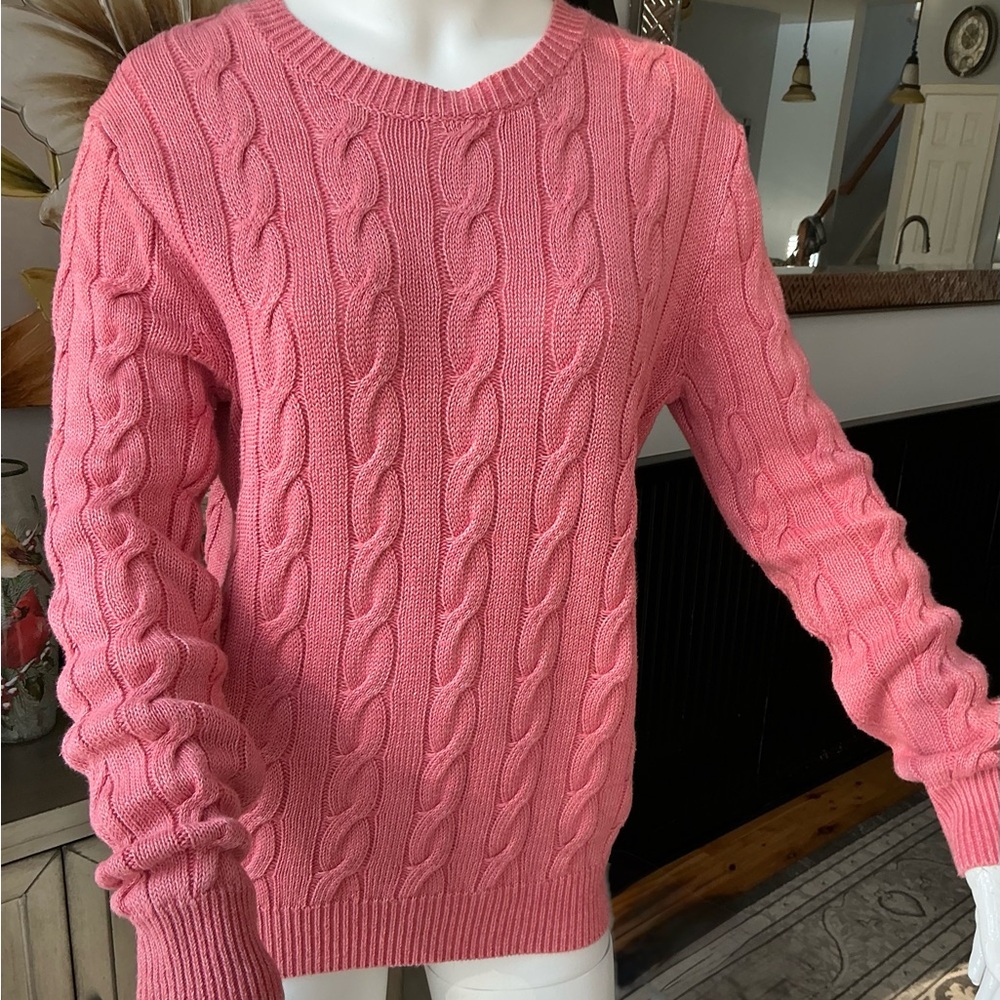 J. Crew Summer Melon  Linen Blend Pullover Sweater Beachy Preppy Woman Size XS